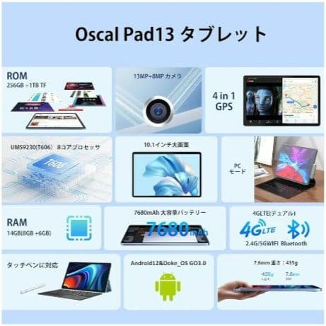 ✨大特価✨大容量 タブレット 10インチ Android 12 4GLTE