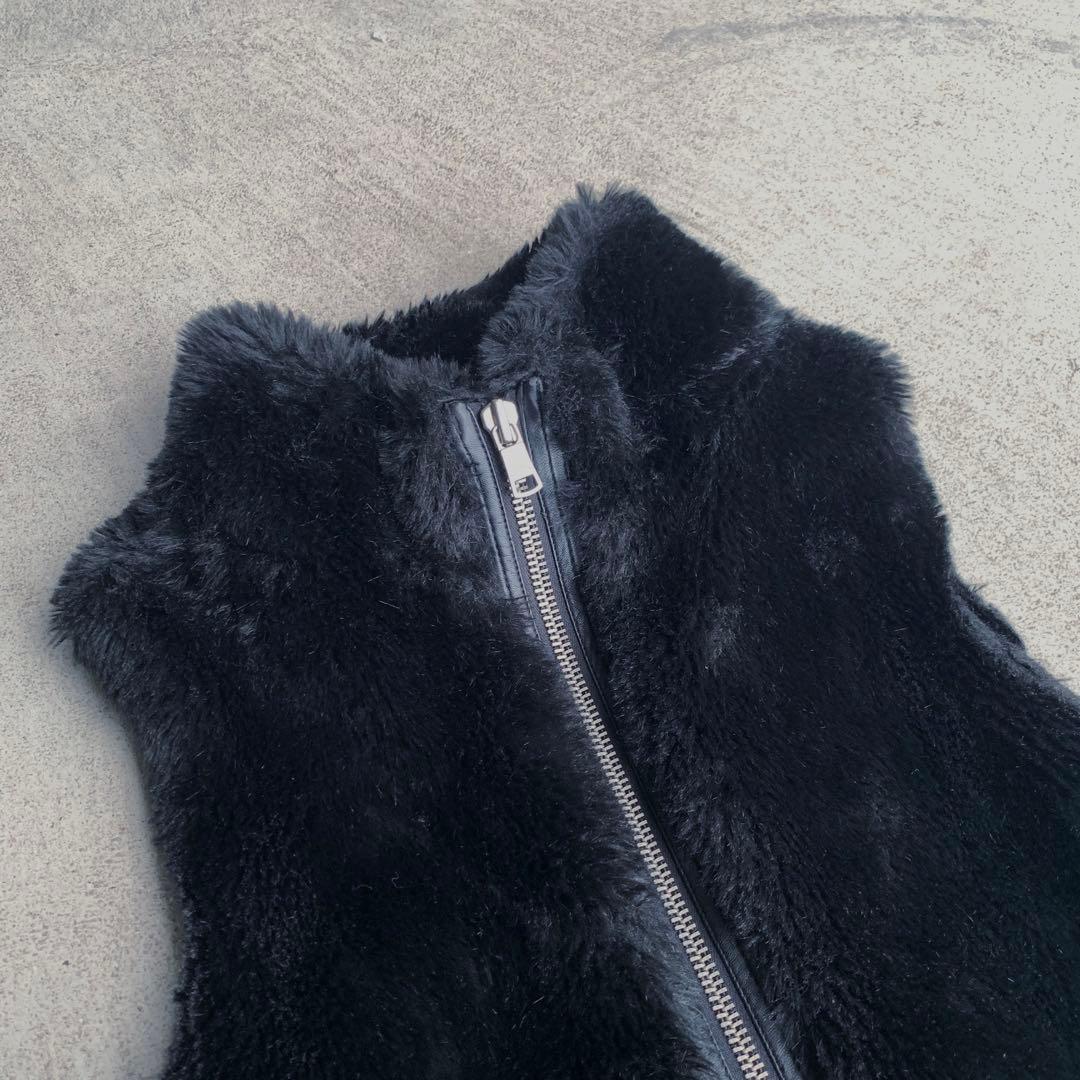 【ARMANI EXCHANGE】switching fur vest