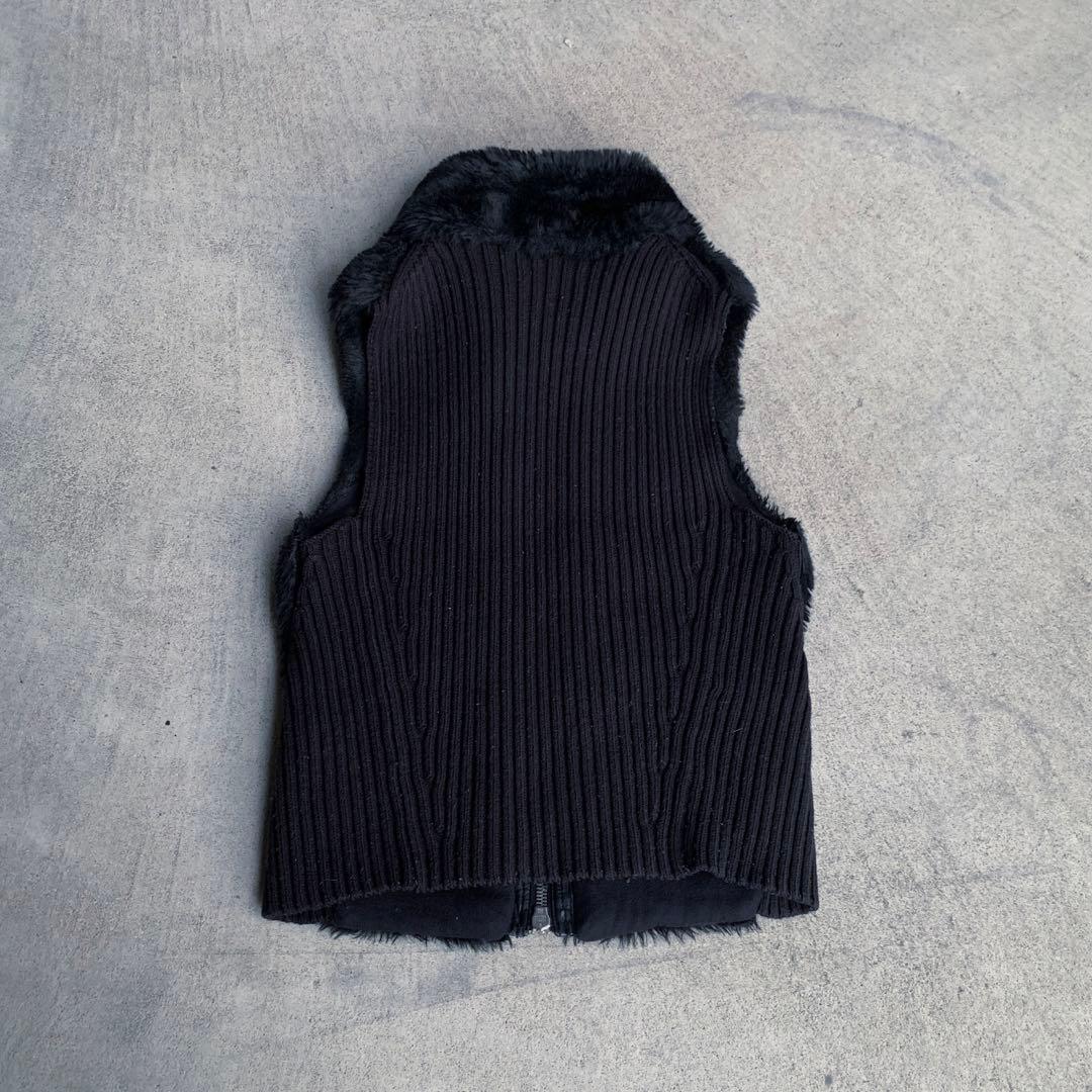 【ARMANI EXCHANGE】switching fur vest