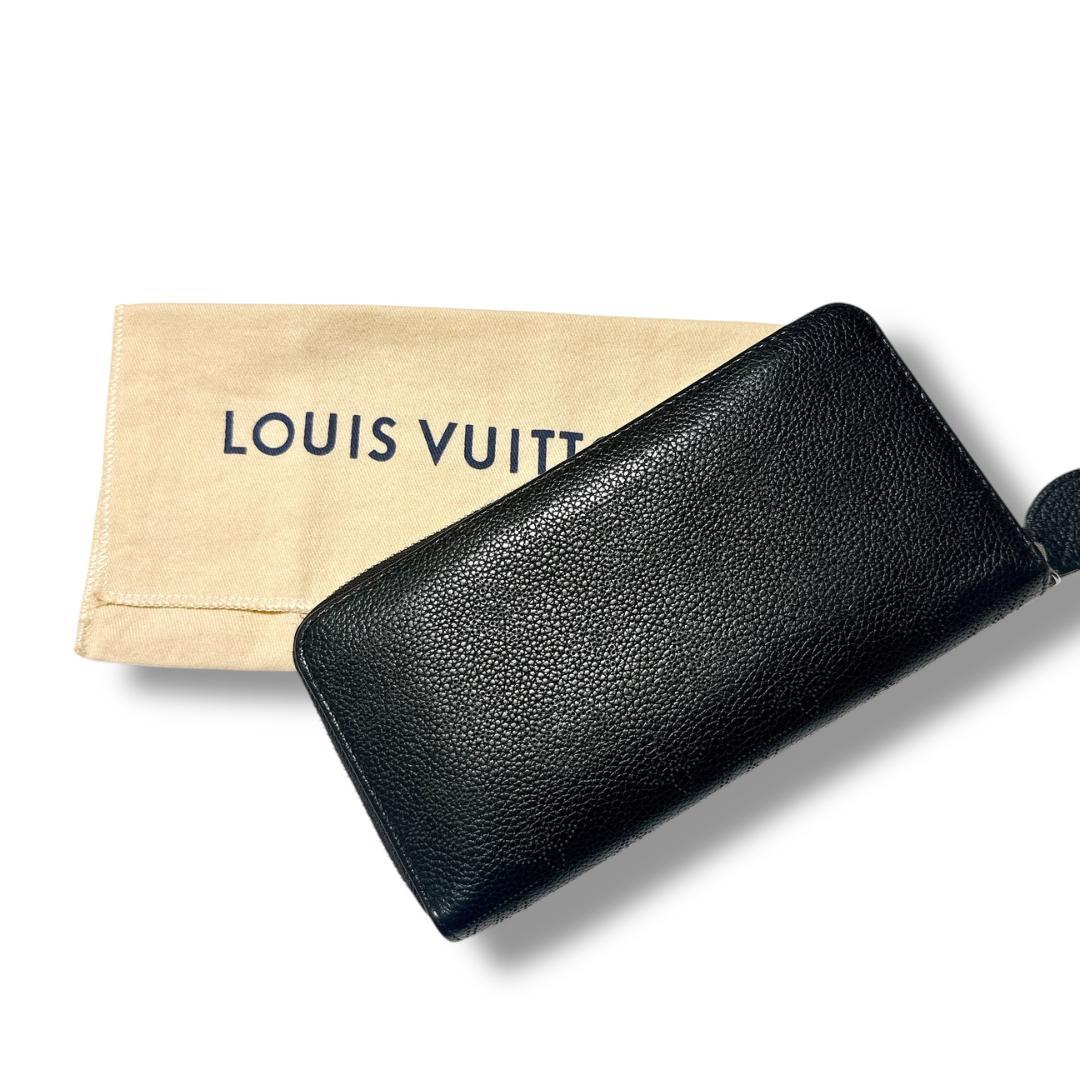 【超美品】ルイヴィトン マヒナ ジッピーウォレット ブラック 長財布 保存袋付き