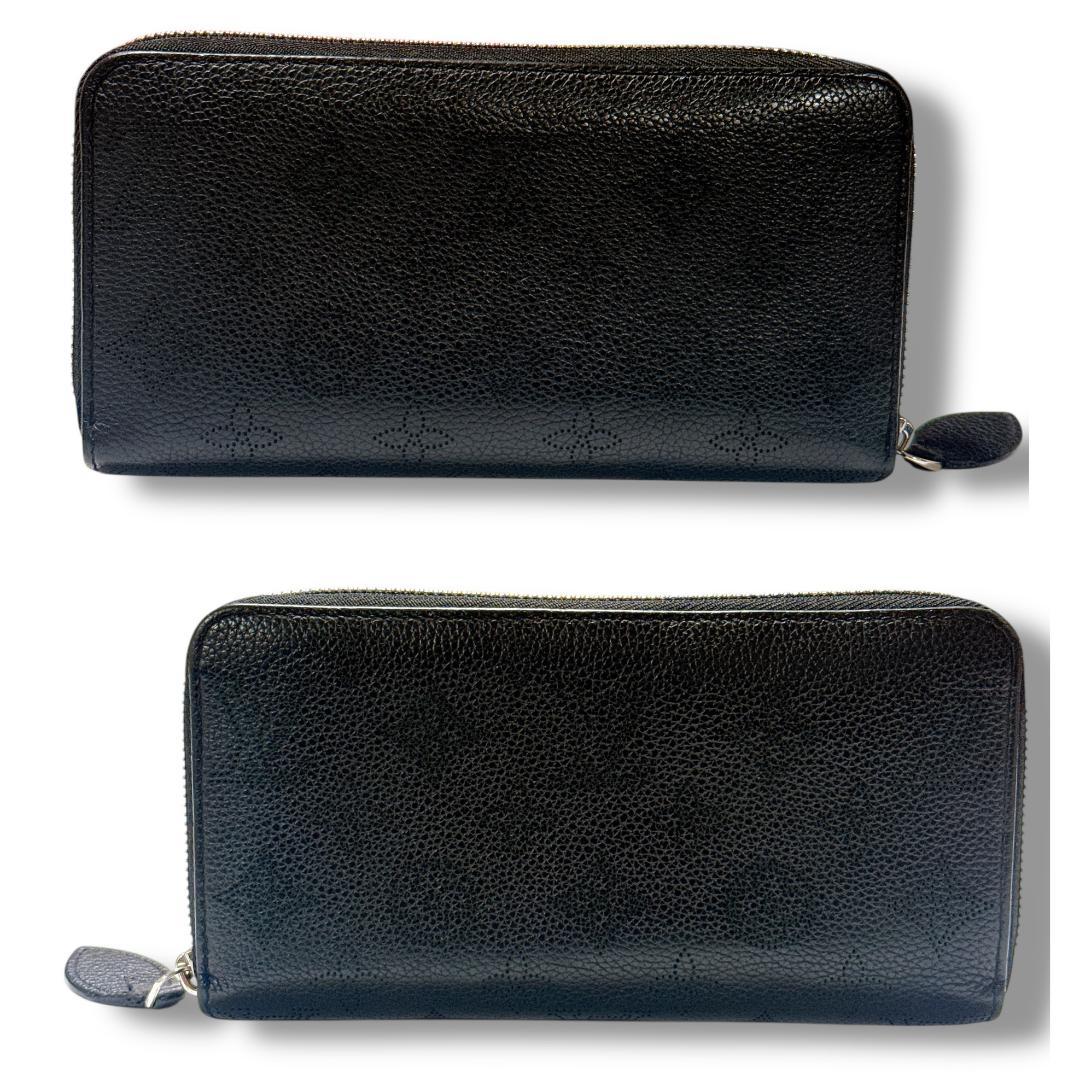 【超美品】ルイヴィトン マヒナ ジッピーウォレット ブラック 長財布 保存袋付き