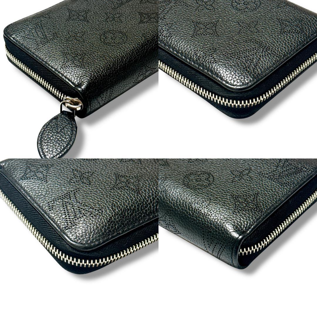 【超美品】ルイヴィトン マヒナ ジッピーウォレット ブラック 長財布 保存袋付き