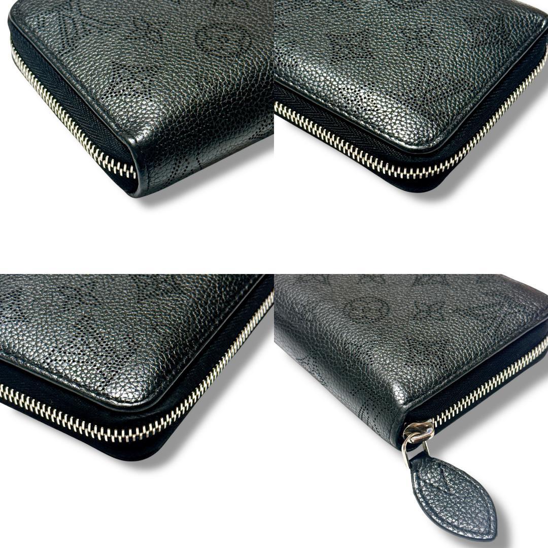 【超美品】ルイヴィトン マヒナ ジッピーウォレット ブラック 長財布 保存袋付き