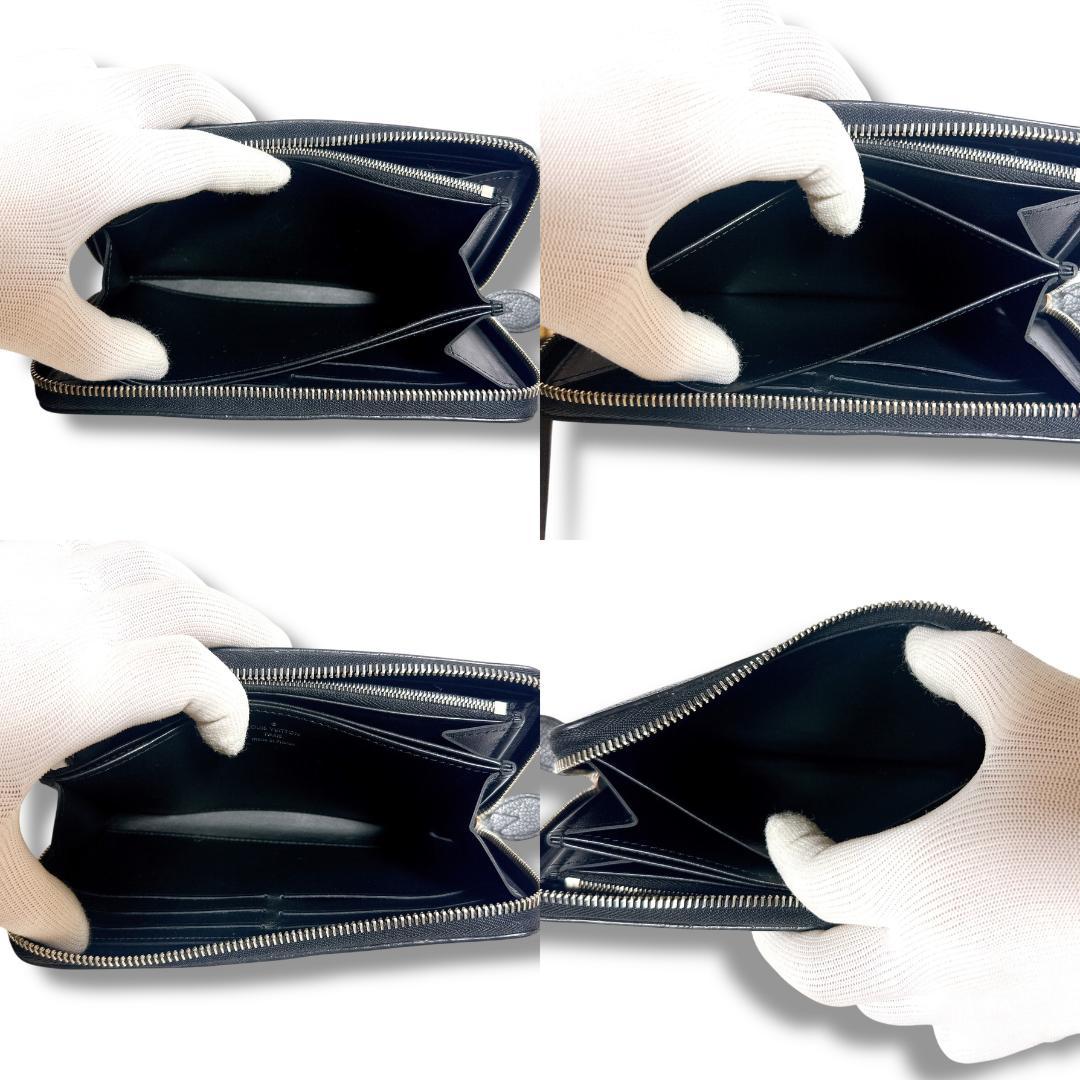 【超美品】ルイヴィトン マヒナ ジッピーウォレット ブラック 長財布 保存袋付き