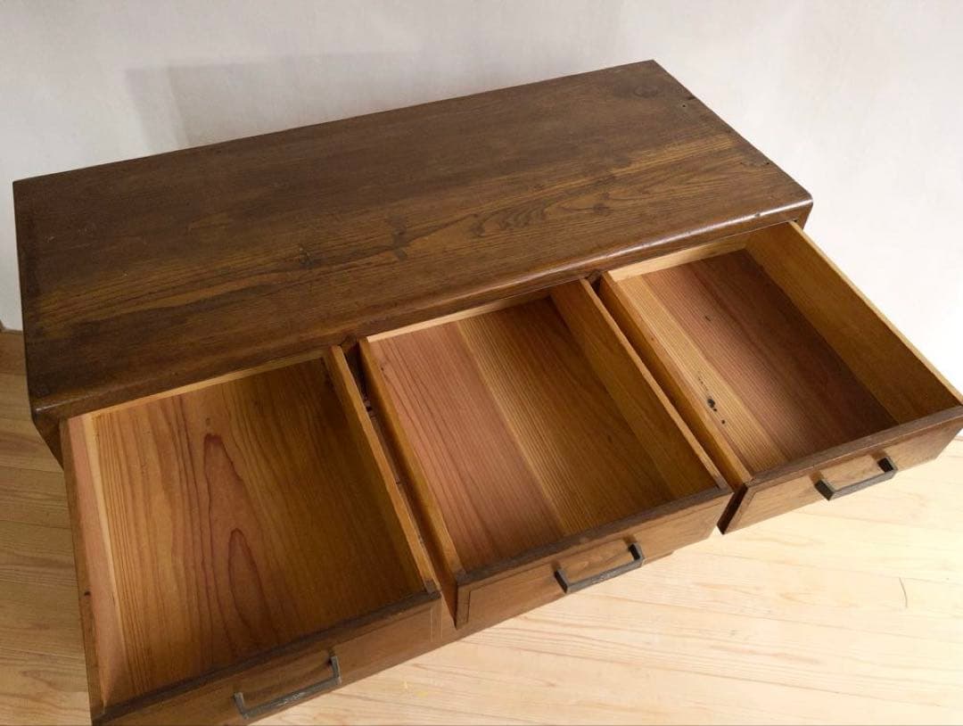 木製　チェスト　タンス　5段　引き出し　ビンテージ　レトロ　古道具