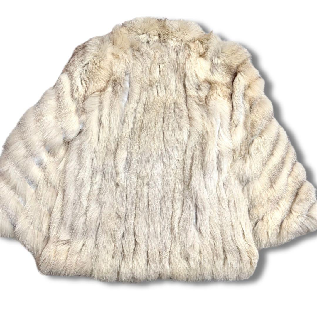 【美品✨】ブルーフォックス リアルファーコート 本毛皮 狐 大きいサイズ