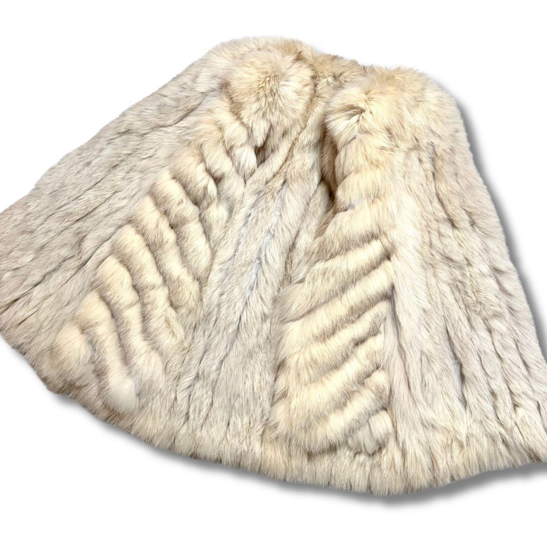 【美品✨】ブルーフォックス リアルファーコート 本毛皮 狐 大きいサイズ