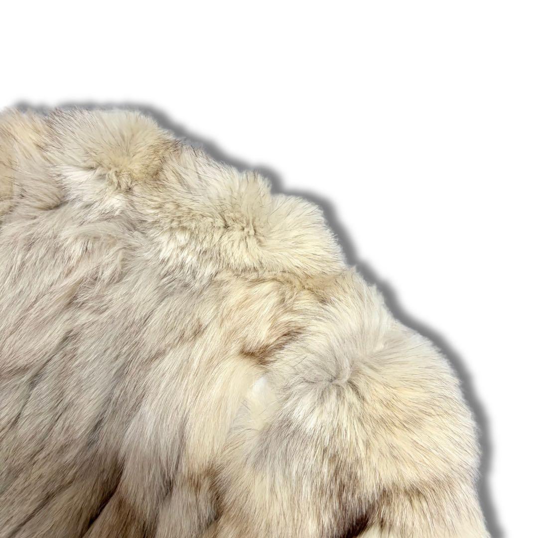 【美品✨】ブルーフォックス リアルファーコート 本毛皮 狐 大きいサイズ