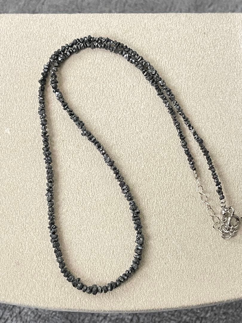 天然ブラックダイヤモンドネックレス、重约22ct