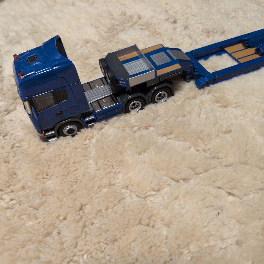 青 トレーラー ミニカー 6ホイール