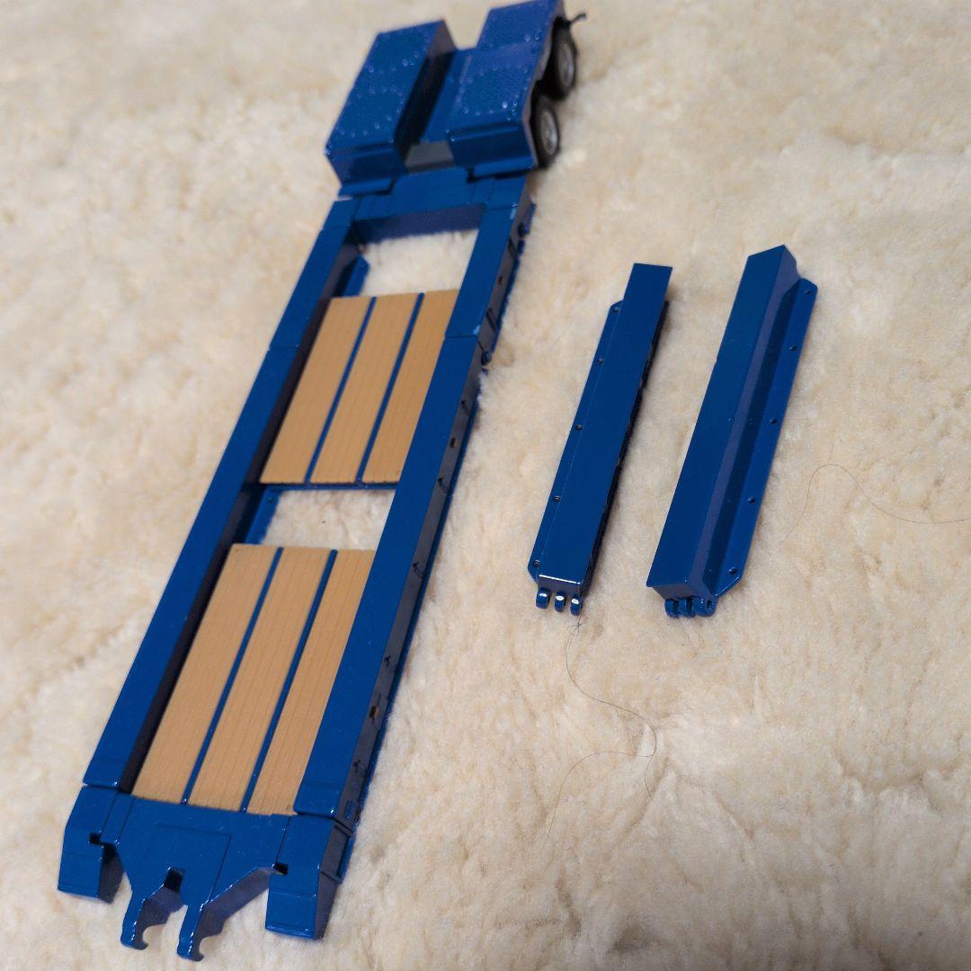 青 トレーラー ミニカー 6ホイール