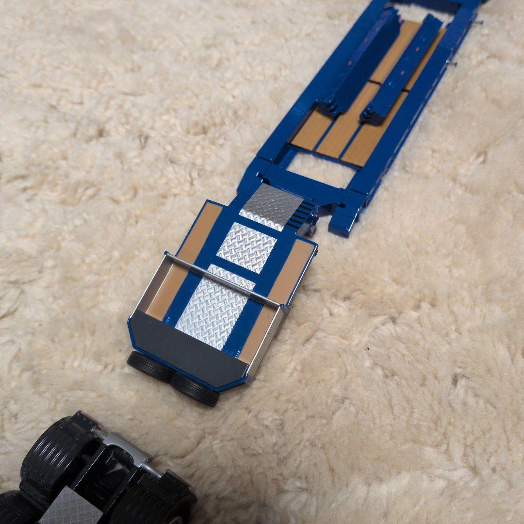 青 トレーラー ミニカー 6ホイール