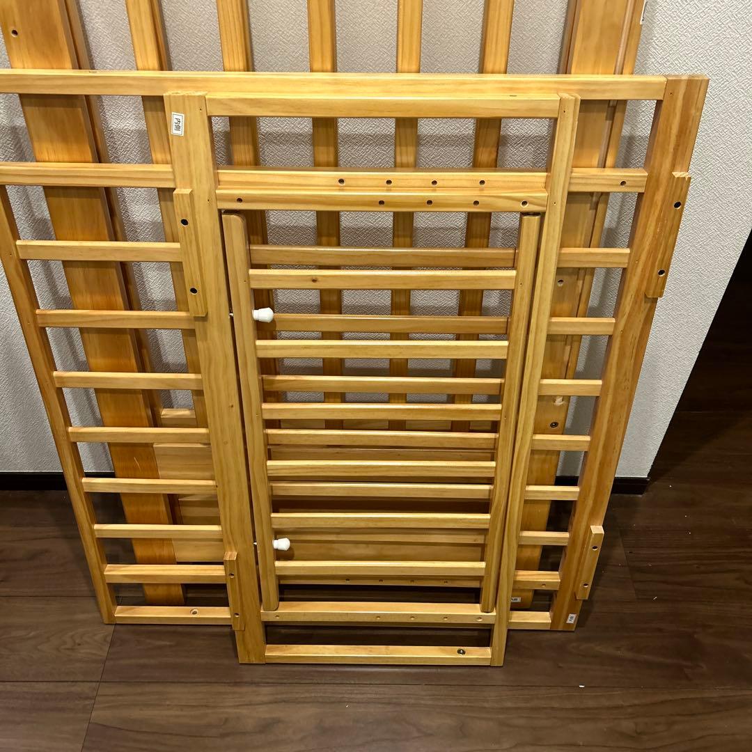 gl.k　美品　【手渡し限定】カトージ　ハイシートミニベッド　ナチュラル