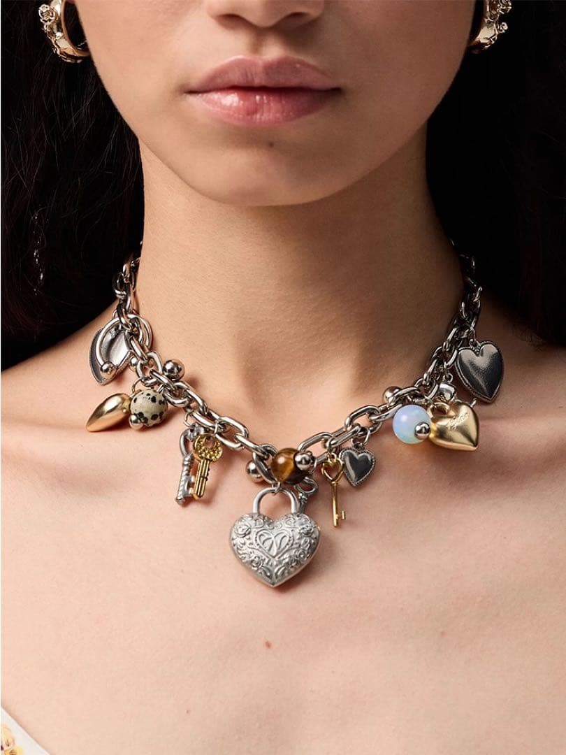 1JINN STUDIOチェーンネックレス ハートチャーム