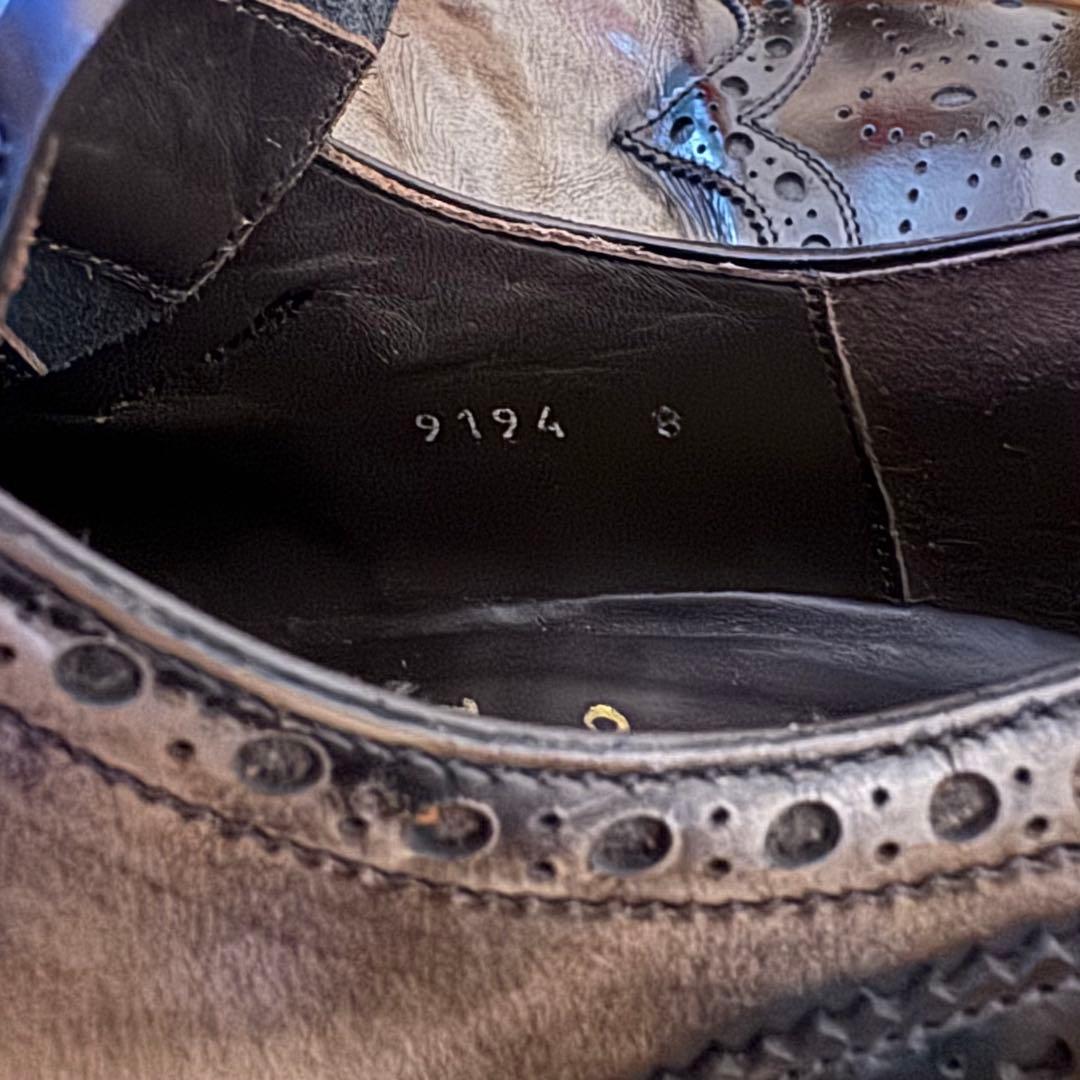 ハリス 8 イタリア製 ダブルモンクストラップ ウイングチップ