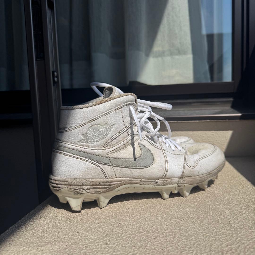 スパイク Air Jordan 1 Mid White Cleats 27.5