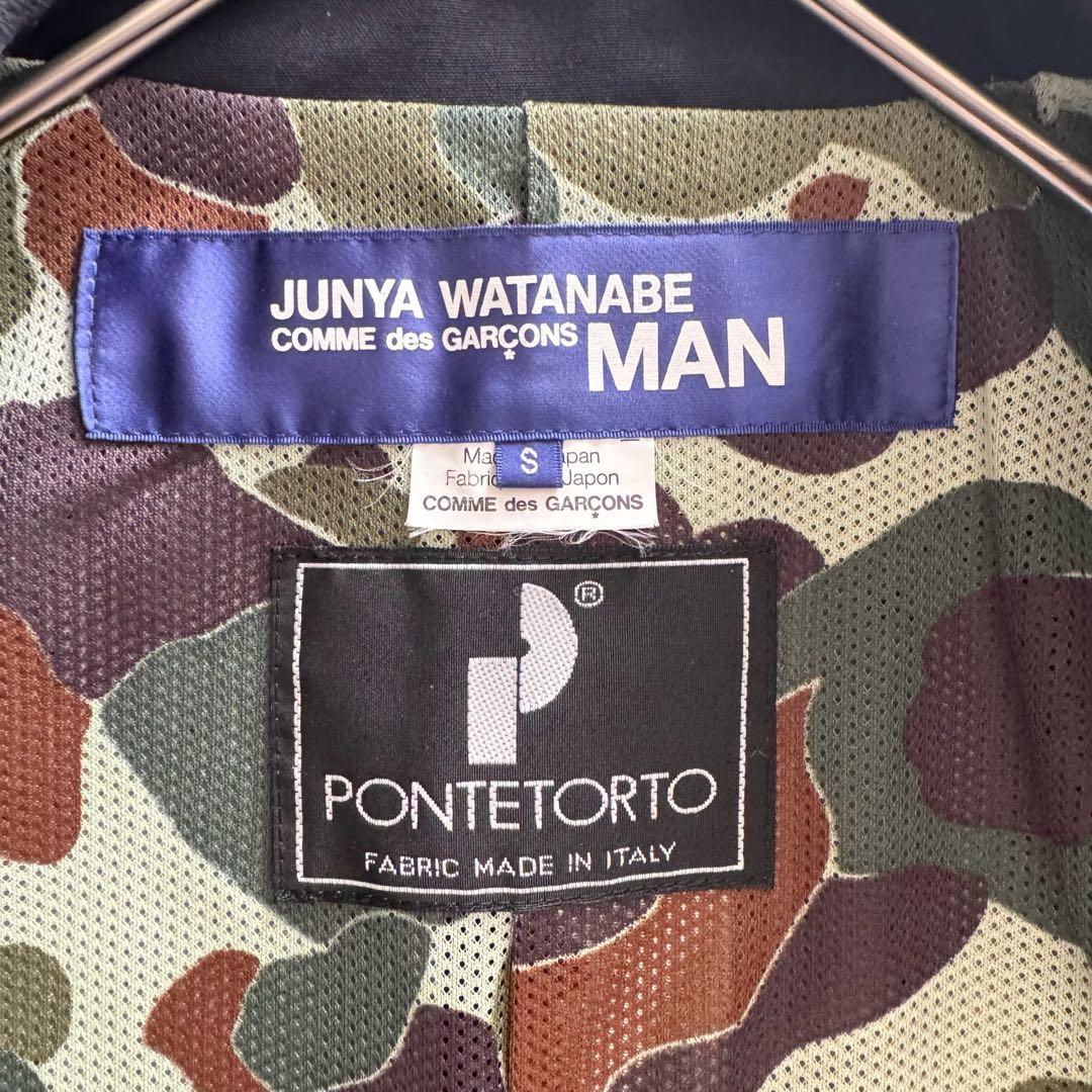 ジュンヤワタナベマン　AD2010　ジャケット　S　カシミヤ混　紺　金ボタン