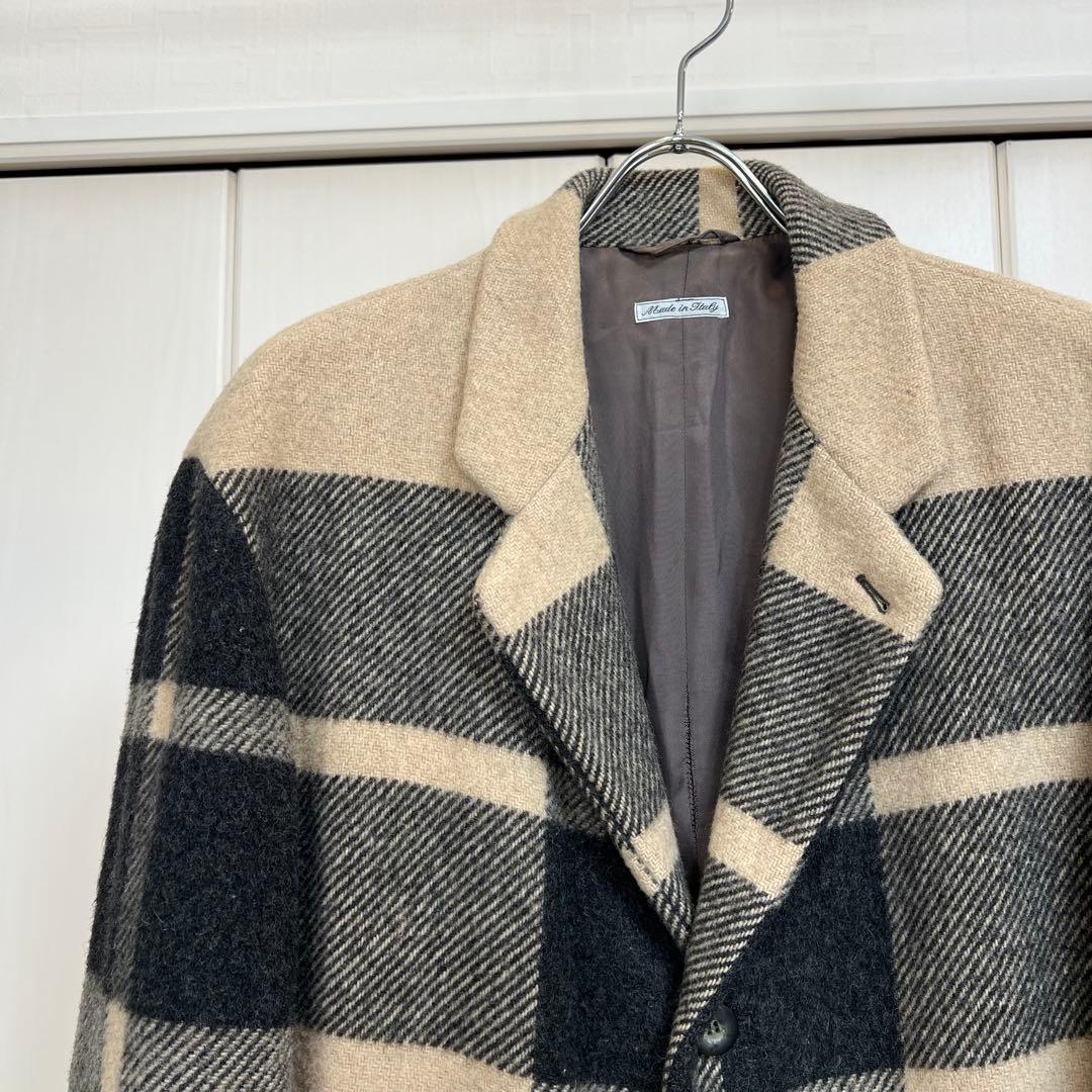 EMPORIO ARMANI 90s 大柄チェック テーラードジャケット