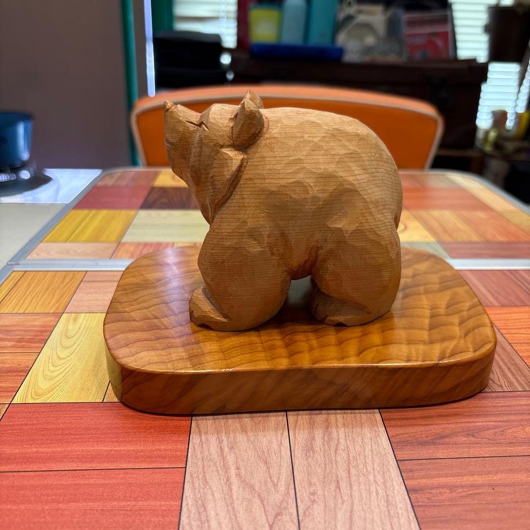 八雲　木彫り熊　レア　ぶさ可愛い