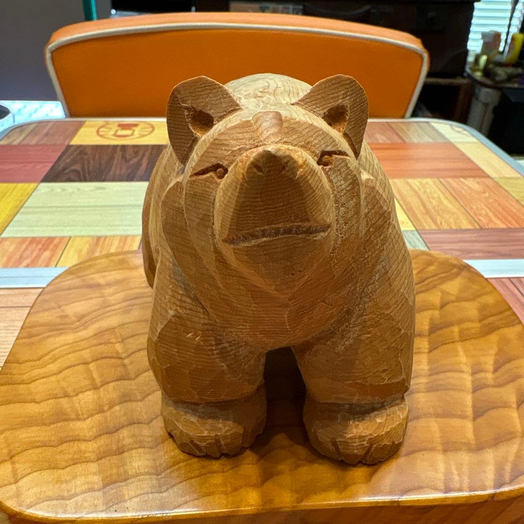 八雲　木彫り熊　レア　ぶさ可愛い