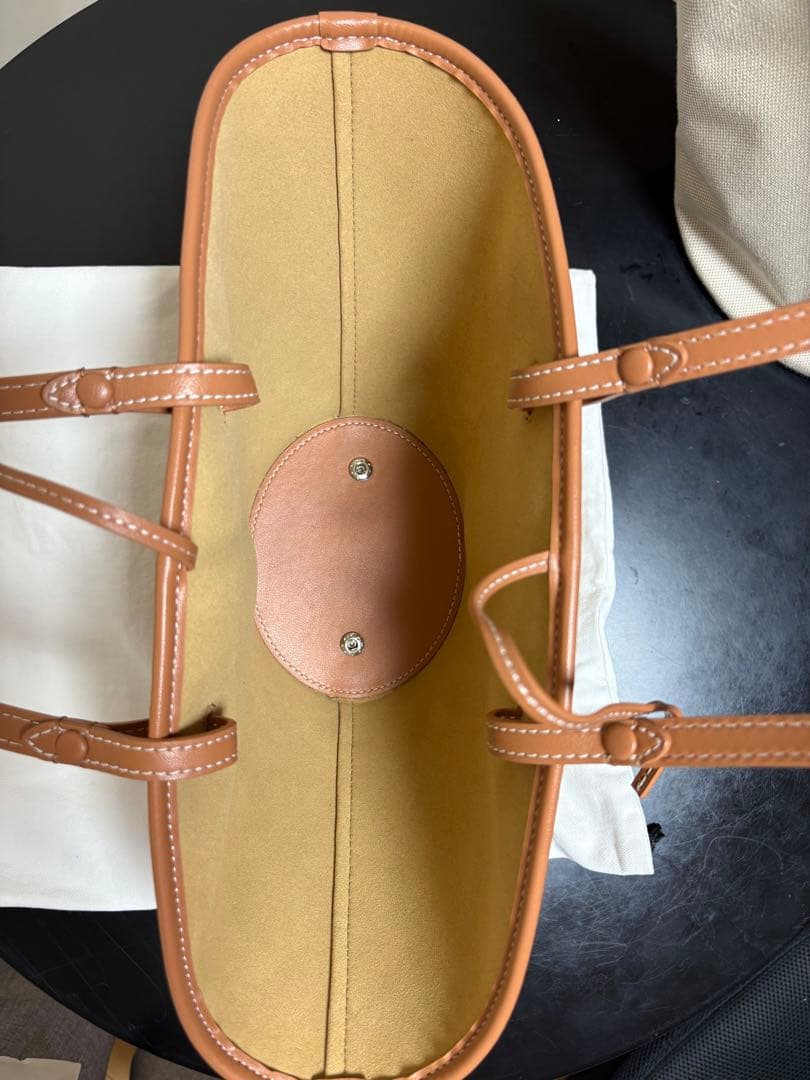 VASIC ベージュ トートバッグ かごバッグ　バスケットミニ