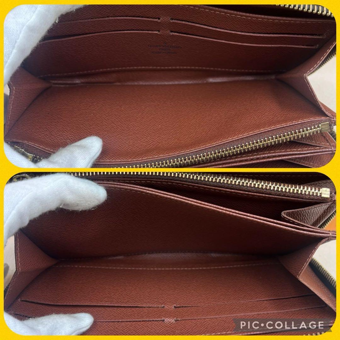 【美品】ルイヴィトン モノグラム ジッピーウォレット ブラウン