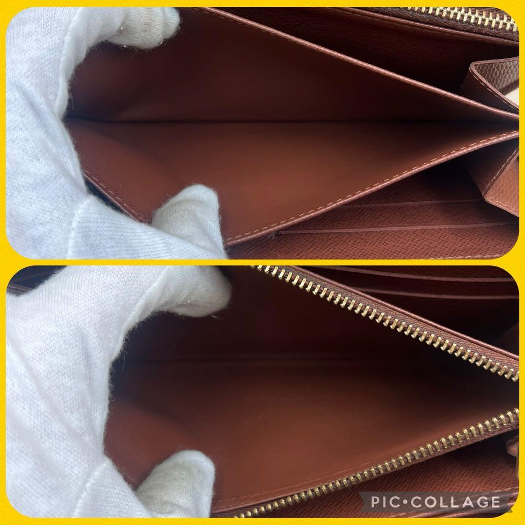 【美品】ルイヴィトン モノグラム ジッピーウォレット ブラウン