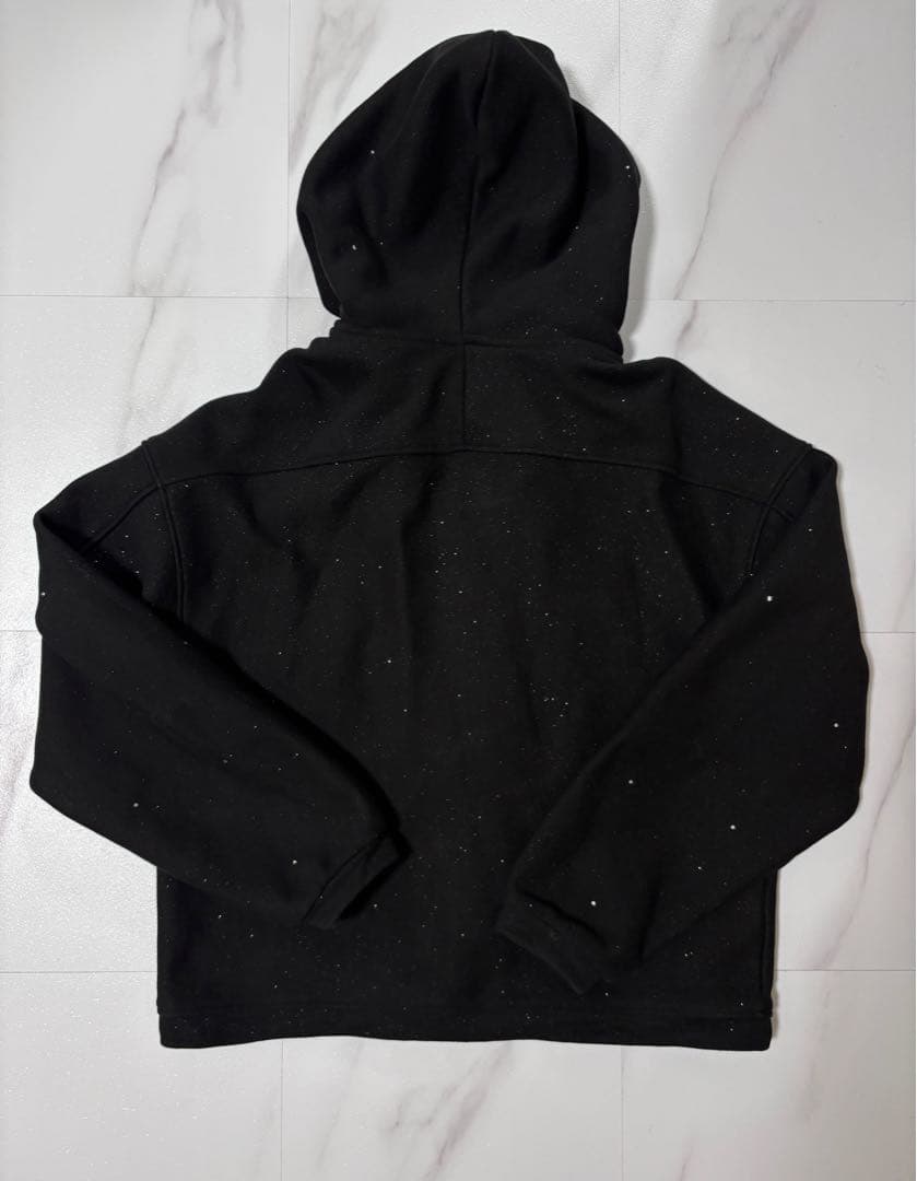 ANDWANG ブラック フルジップ パーカー