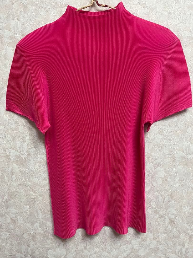 プリーツプリーズミストトップス　ピンク