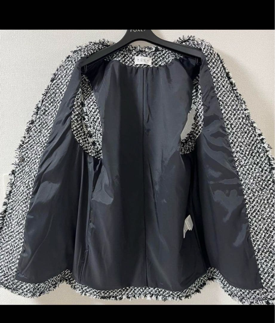 値下げ✨️未使用級✨️ プラステ ベスト ツイード ミドル ジレ S フリンジ仕上げ