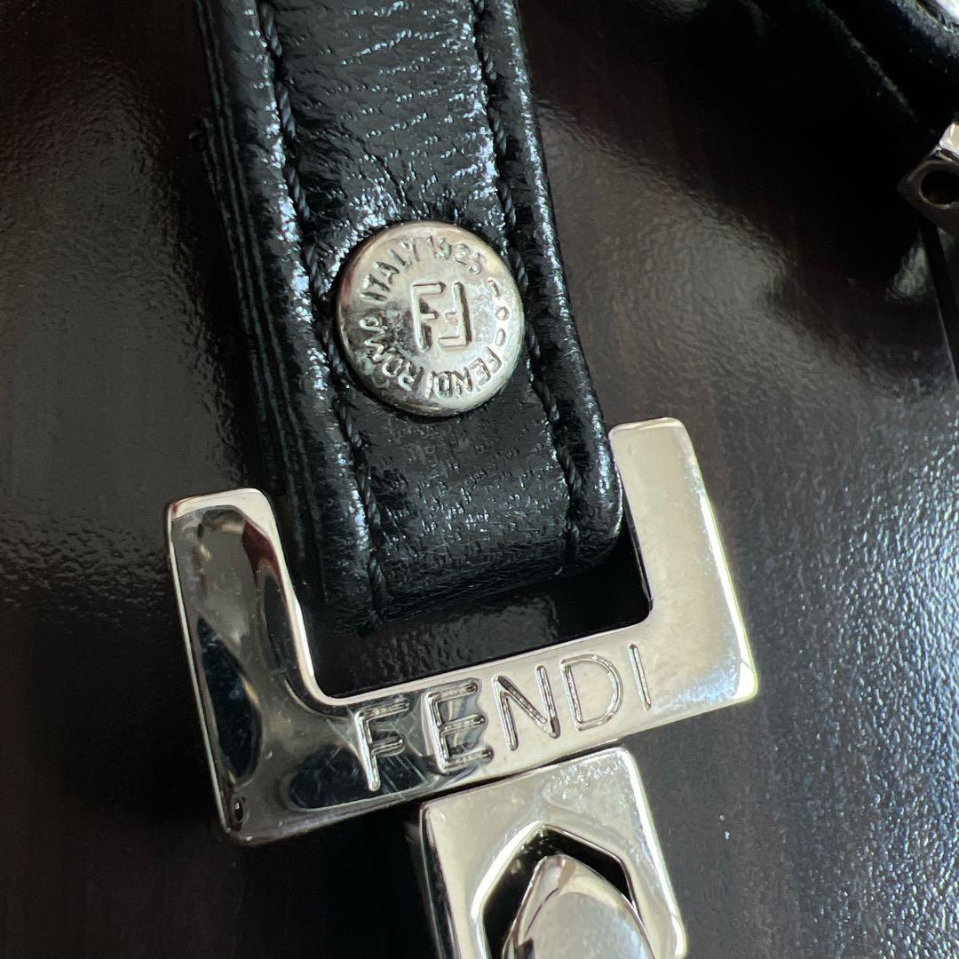 FENDI フェンディ ショルダーストラップのみ ブラック シルバー金具 フック