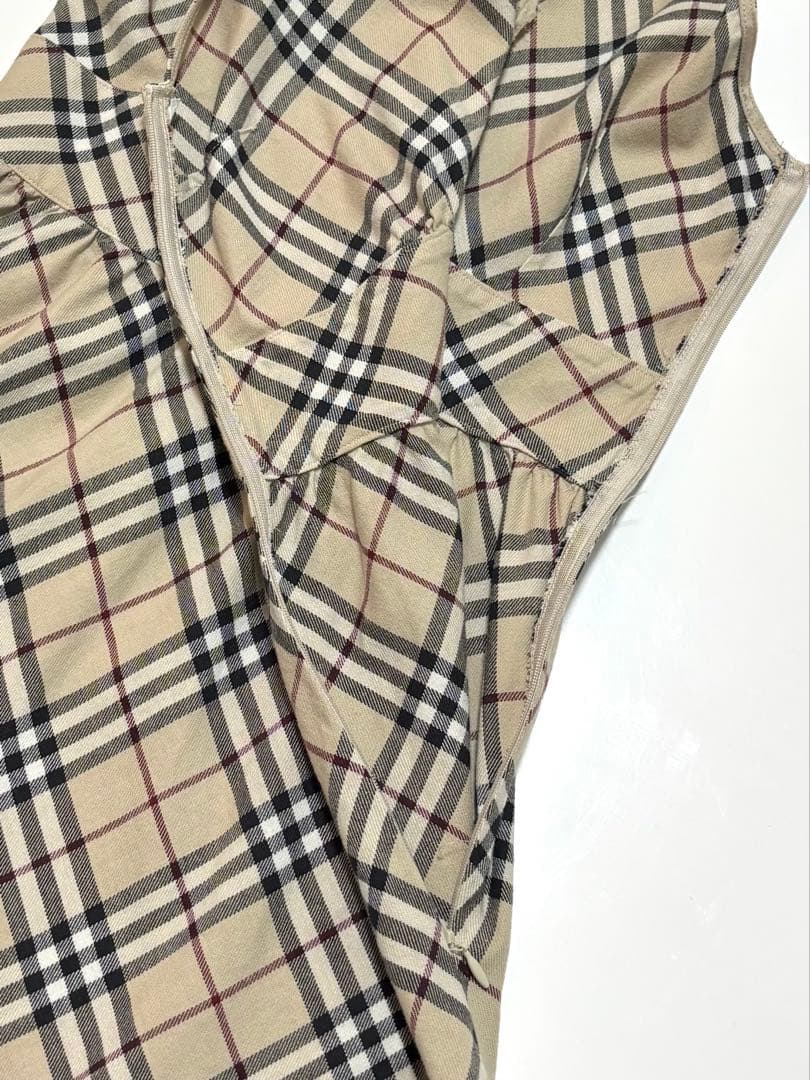 BURBERRY BLUELABEL ノースリーブワンピース リボンノバチェック