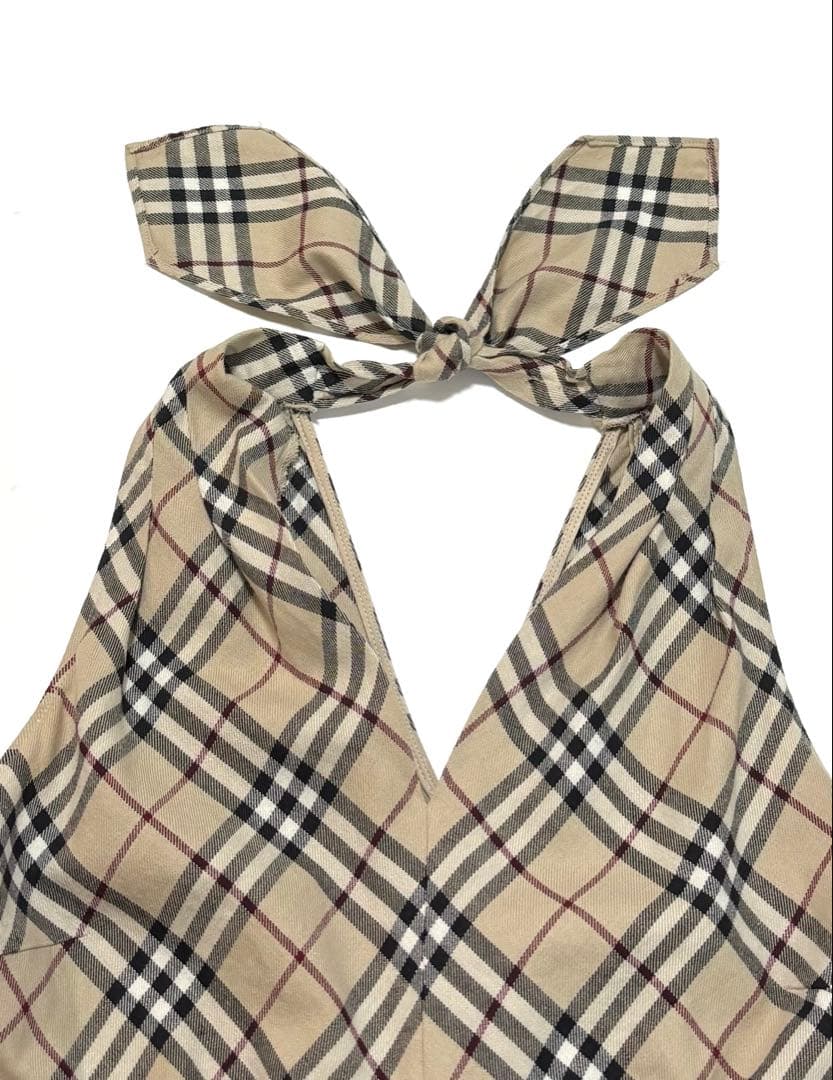 BURBERRY BLUELABEL ノースリーブワンピース リボンノバチェック