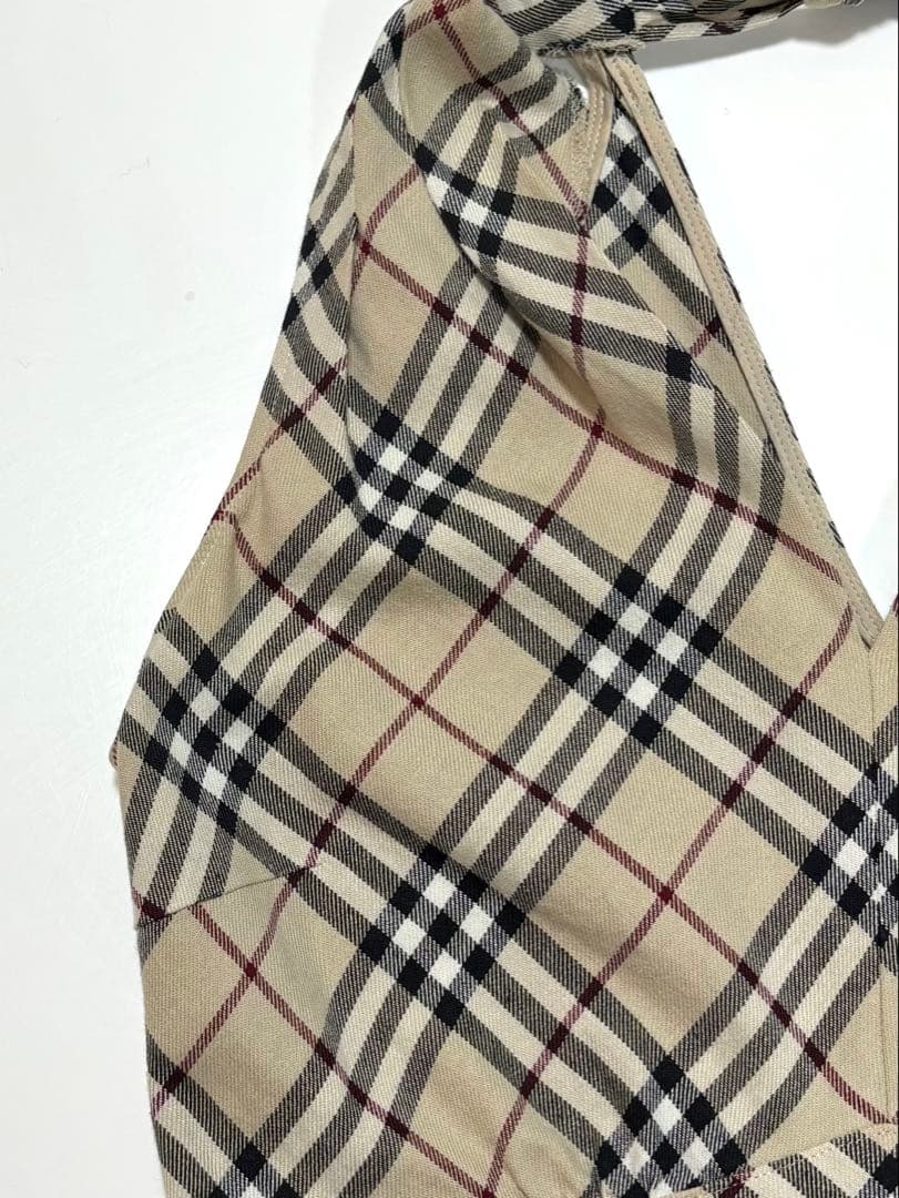 BURBERRY BLUELABEL ノースリーブワンピース リボンノバチェック