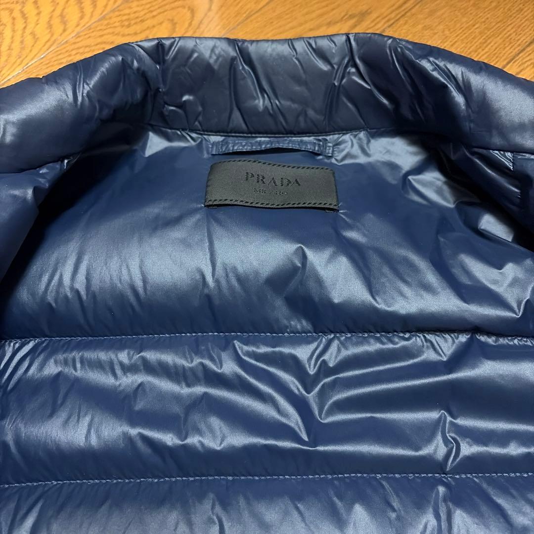 【希少美品】PRADAダウンベスト　ネイビー　国内正規品