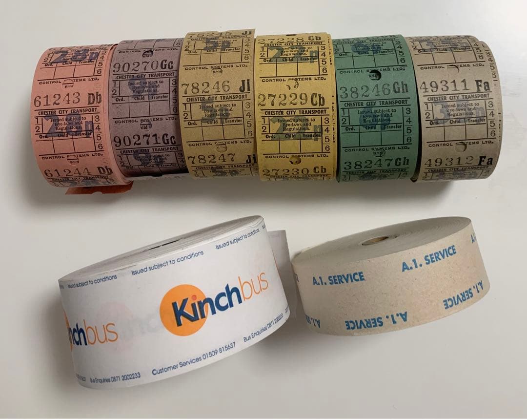 海外チケット 8ロール ヴィンテージ バスチケット 大量