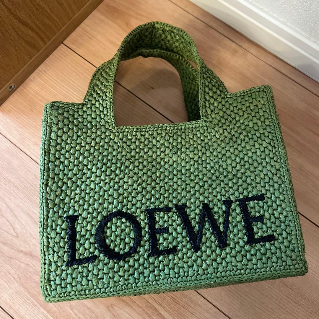 ロエベ　loewe フォントトート　スモール　グリーン　美品