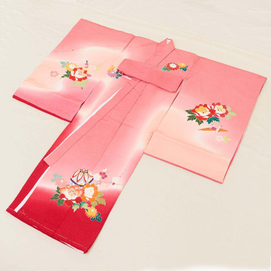 take新品最高級正絹産着京友禅手描き美術祝い四季花毬鼓古典上品遊び道具文