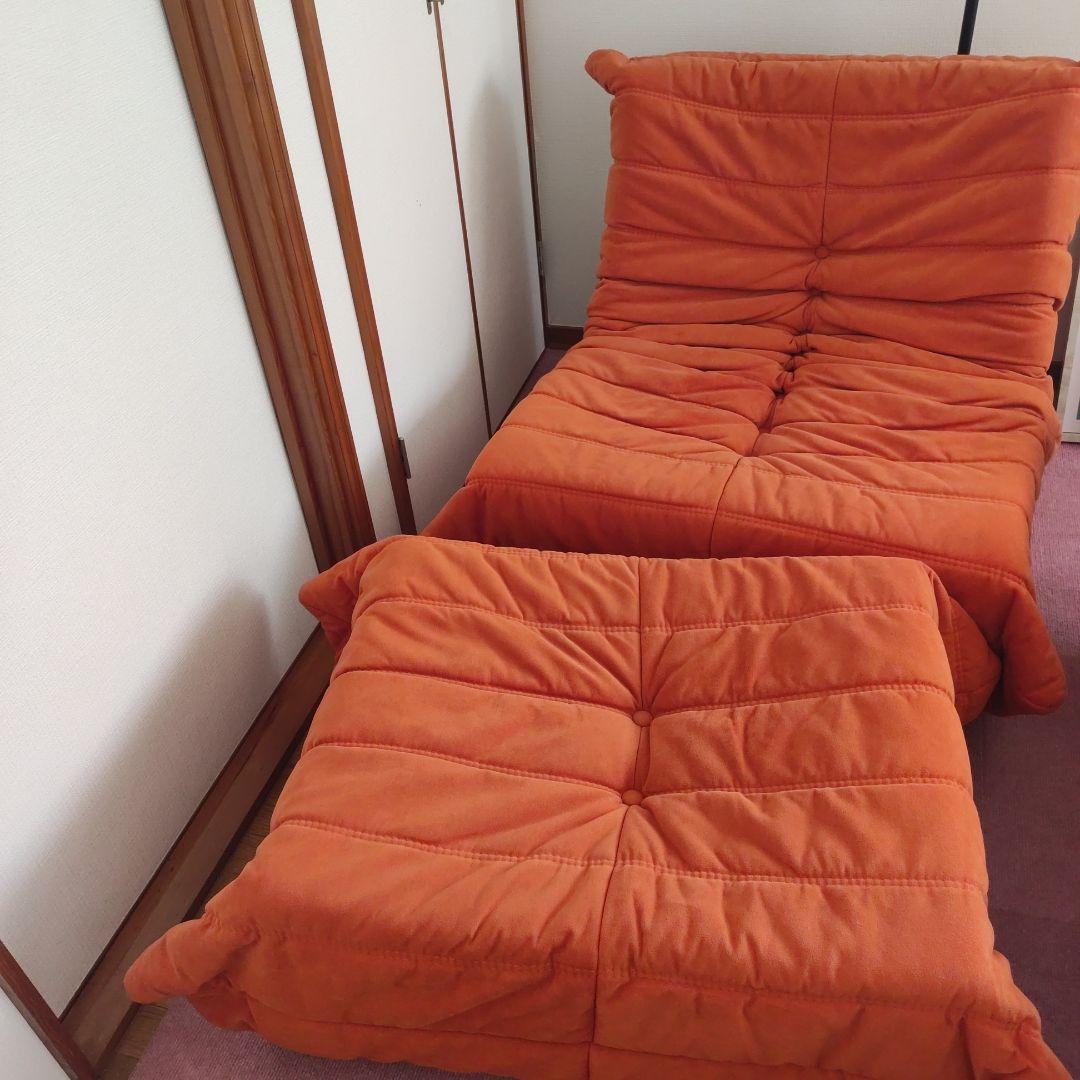 リーンロゼ トーゴ togo ソファ リプロダクト オットマン付き 1人掛け