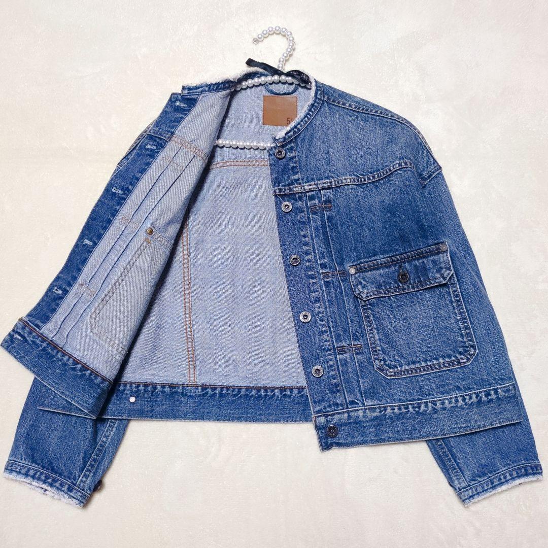 スピック&スパン【5 1/2】2ND-LINE CROP DENIM ジャケット