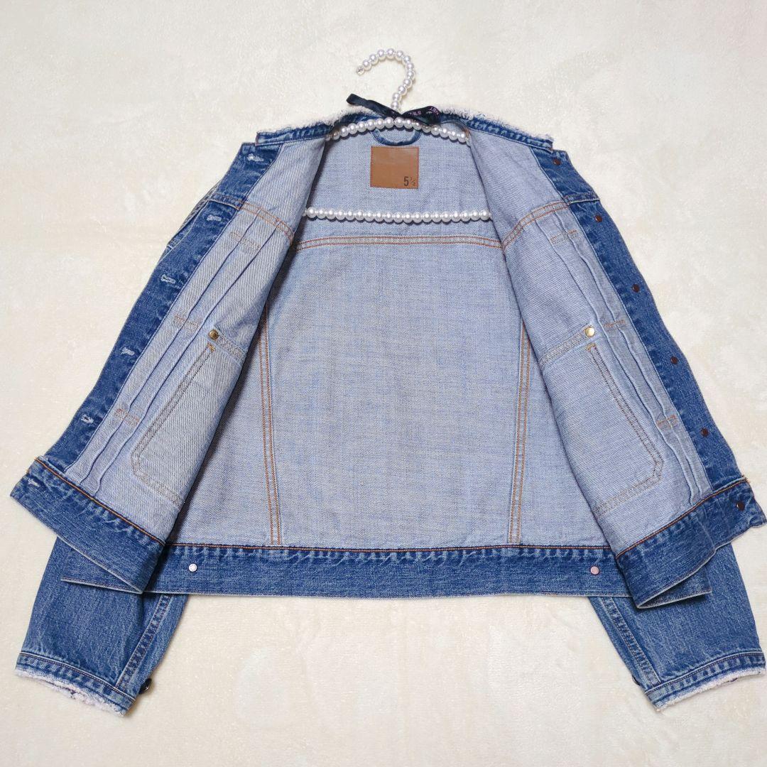 スピック&スパン【5 1/2】2ND-LINE CROP DENIM ジャケット