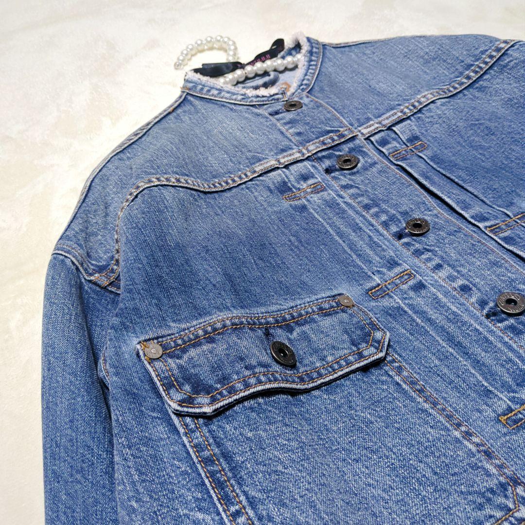 スピック&スパン【5 1/2】2ND-LINE CROP DENIM ジャケット