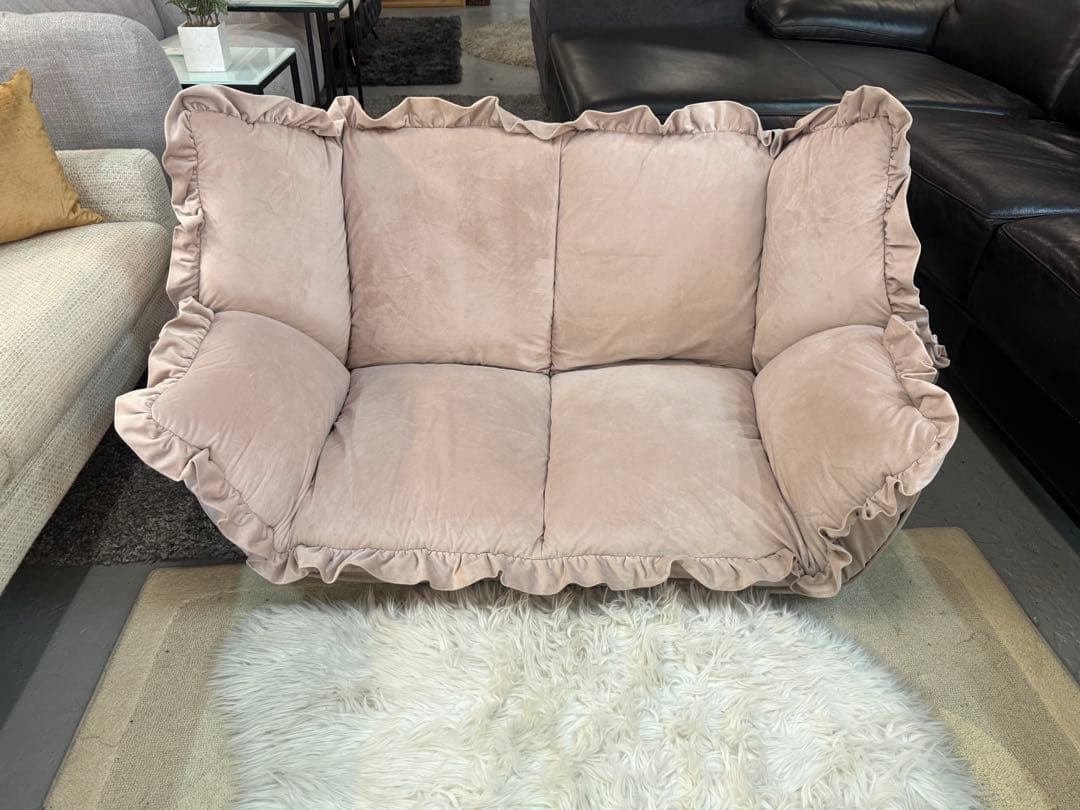 フランフラン　カランフロアソファ　ピンク