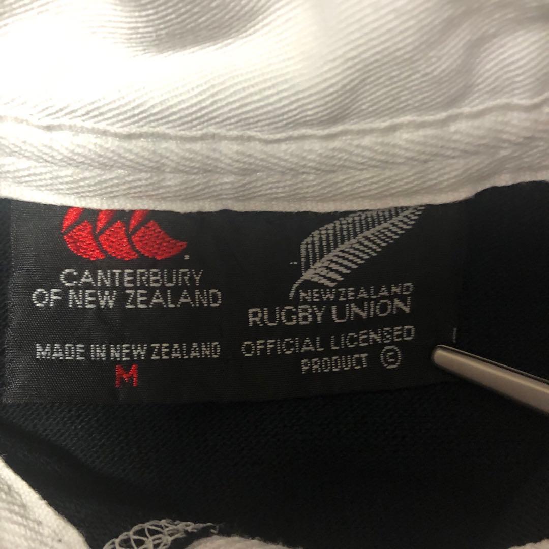 90s CANTERBURY カンタベリー オールブラックス ラガーシャツ M
