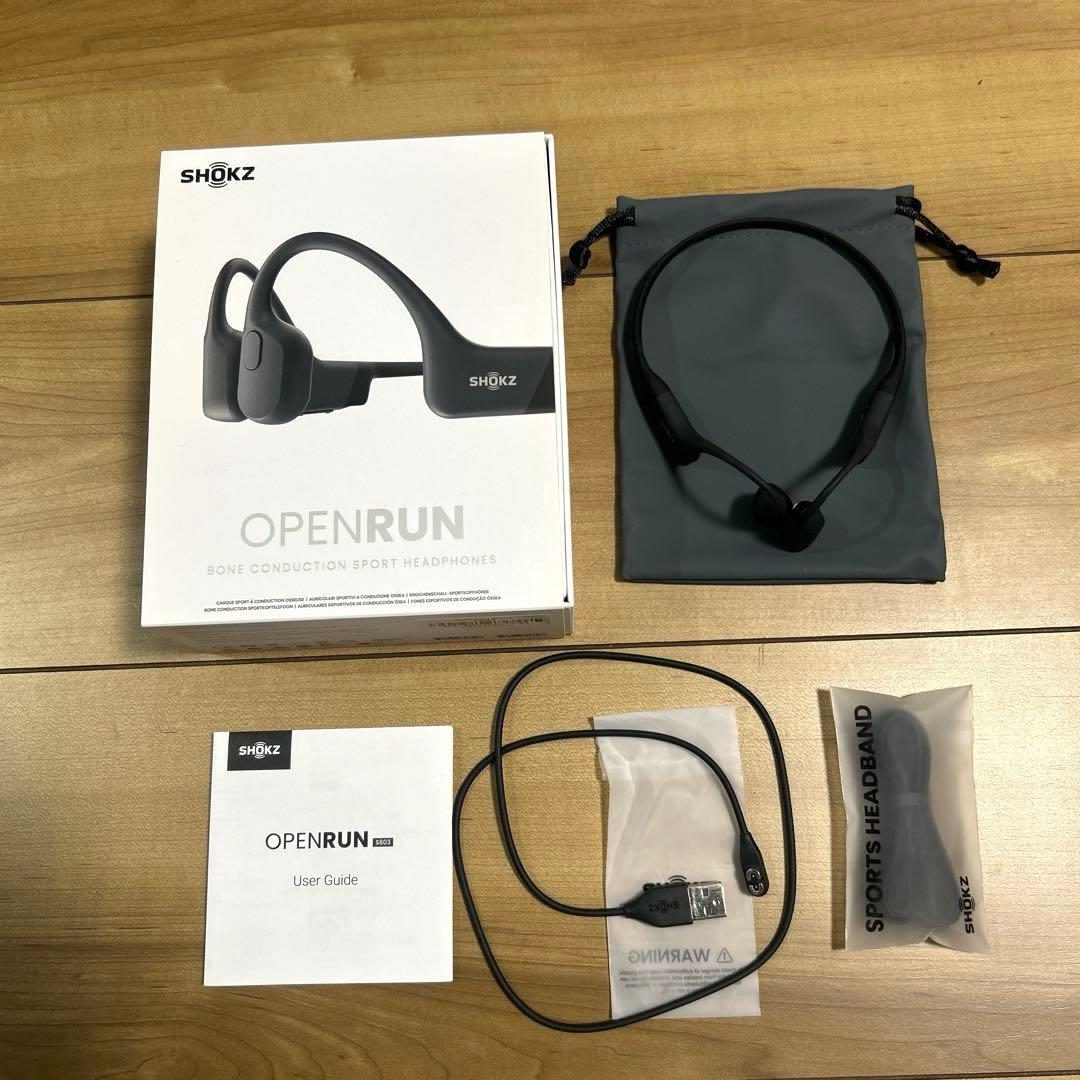 SHOKZ OPENRUN 骨伝導イヤフォン ブラック