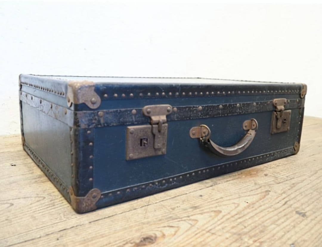 1037 ヴィンテージ　トランク　バック　カバン　収納ケース　オブジェ　レトロ