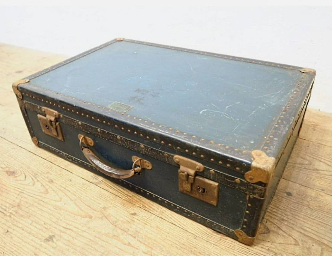 1037 ヴィンテージ　トランク　バック　カバン　収納ケース　オブジェ　レトロ