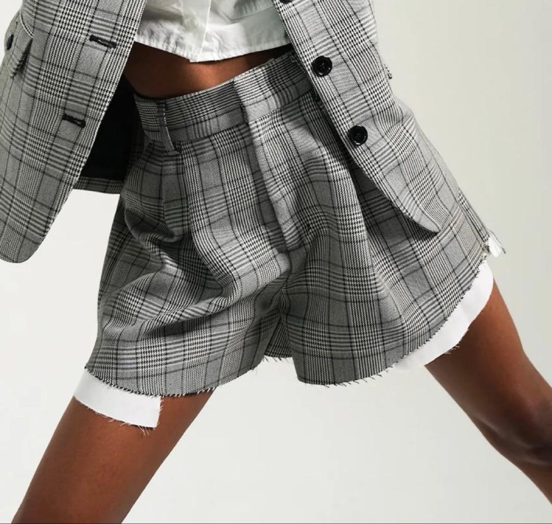 新品sheller（シェリエ）shirt hem short pants