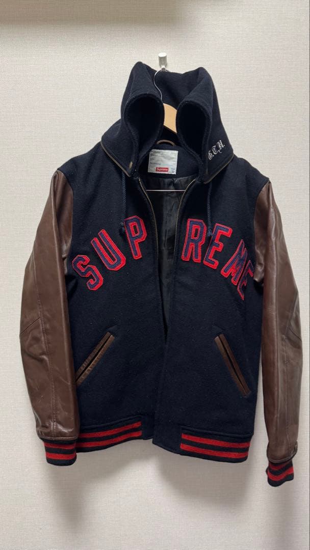ジャケット・アウター Supreme HOODED VARSITY JKT 12AW