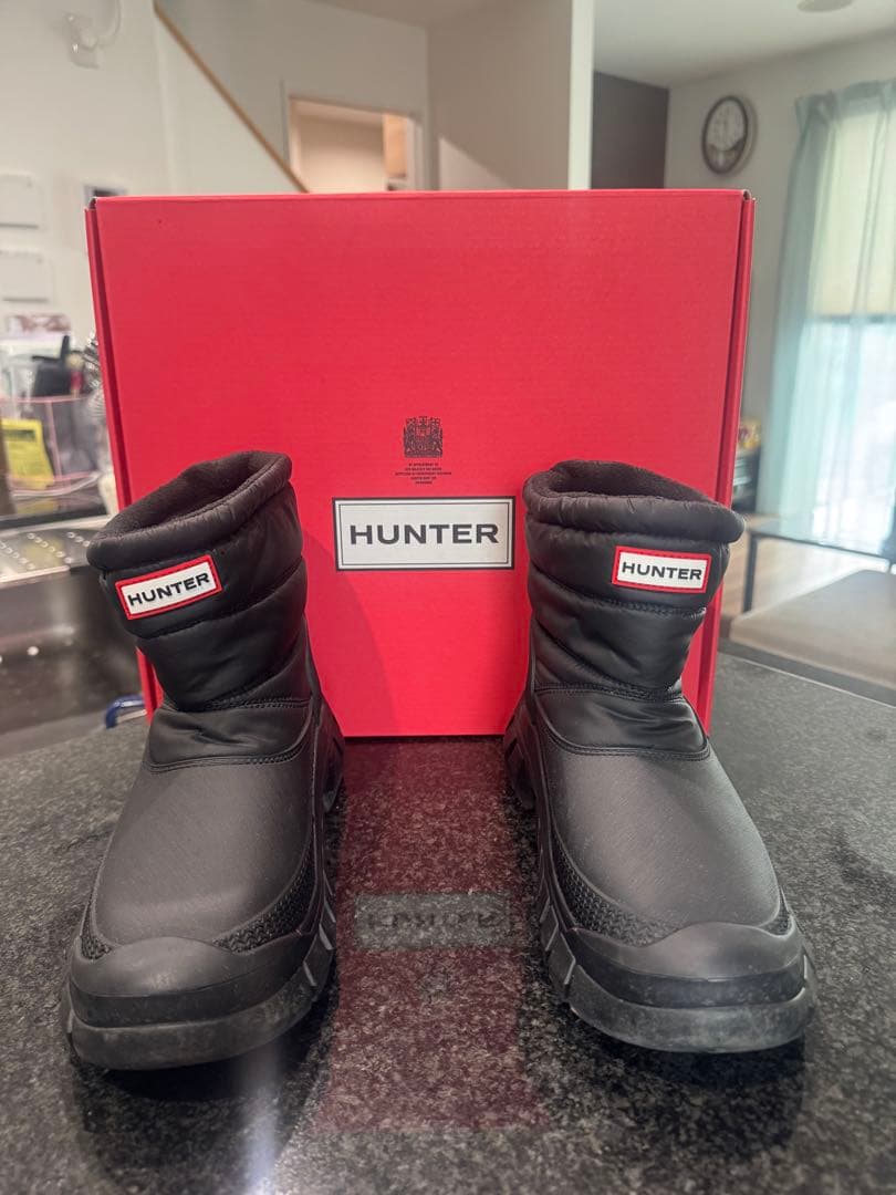 HUNTER 防水ショートブーツ ブラック